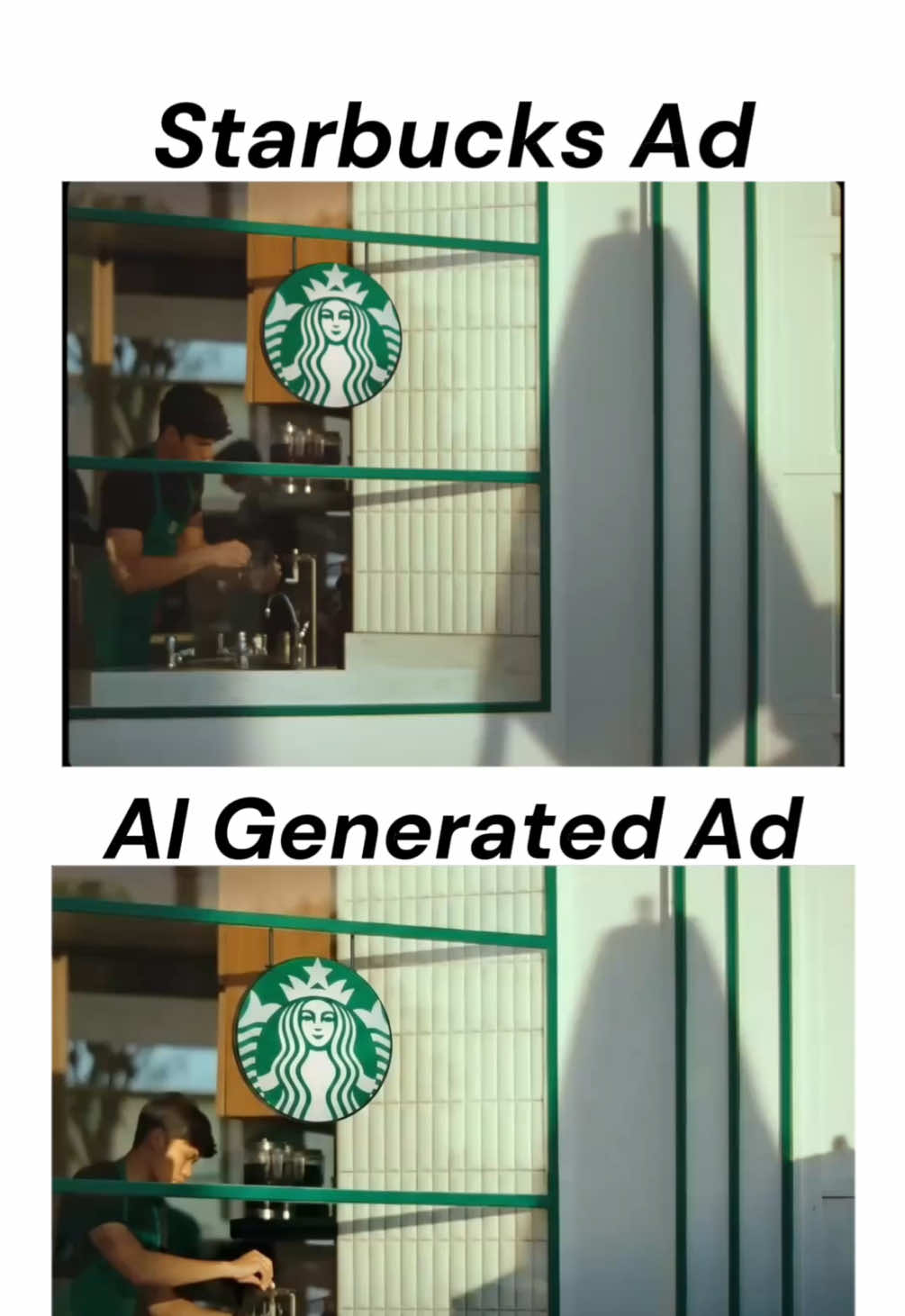 @khalesaiagency The ad on top took a full production team, camera crew, lighting…