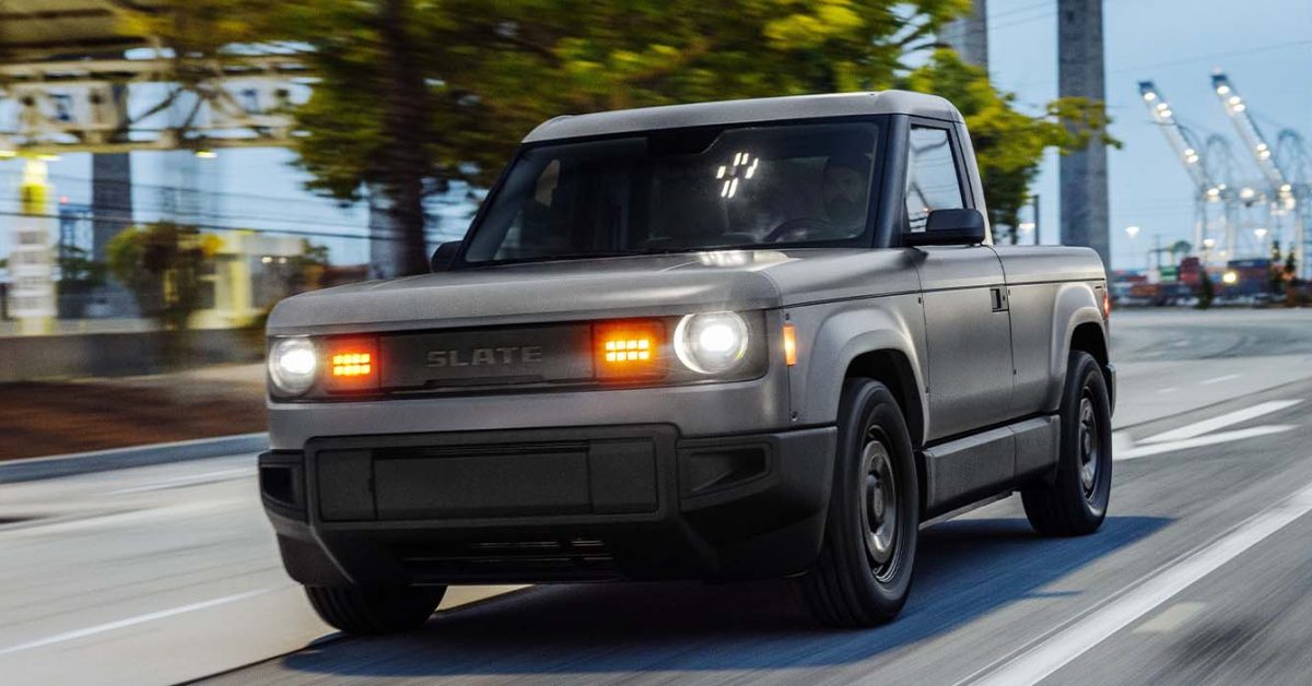 Slate emerges with customizable EV pickup available for under $20k [Video]