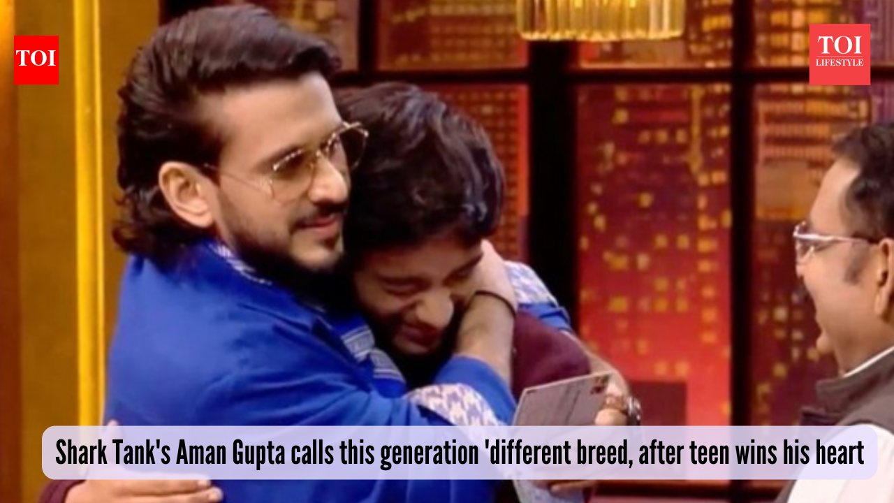 Shark Tank's Aman Gupta calls this generation 'different breed' after an impressive pitch from 13-year-old teen who left JEE coaching for AI startup | - The Times of India
