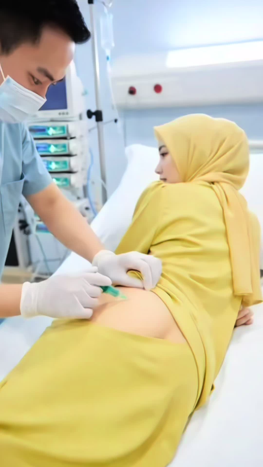 @blank9865 Artificial Intelligence Hospital Video-Shot of a Veiled Woman During …