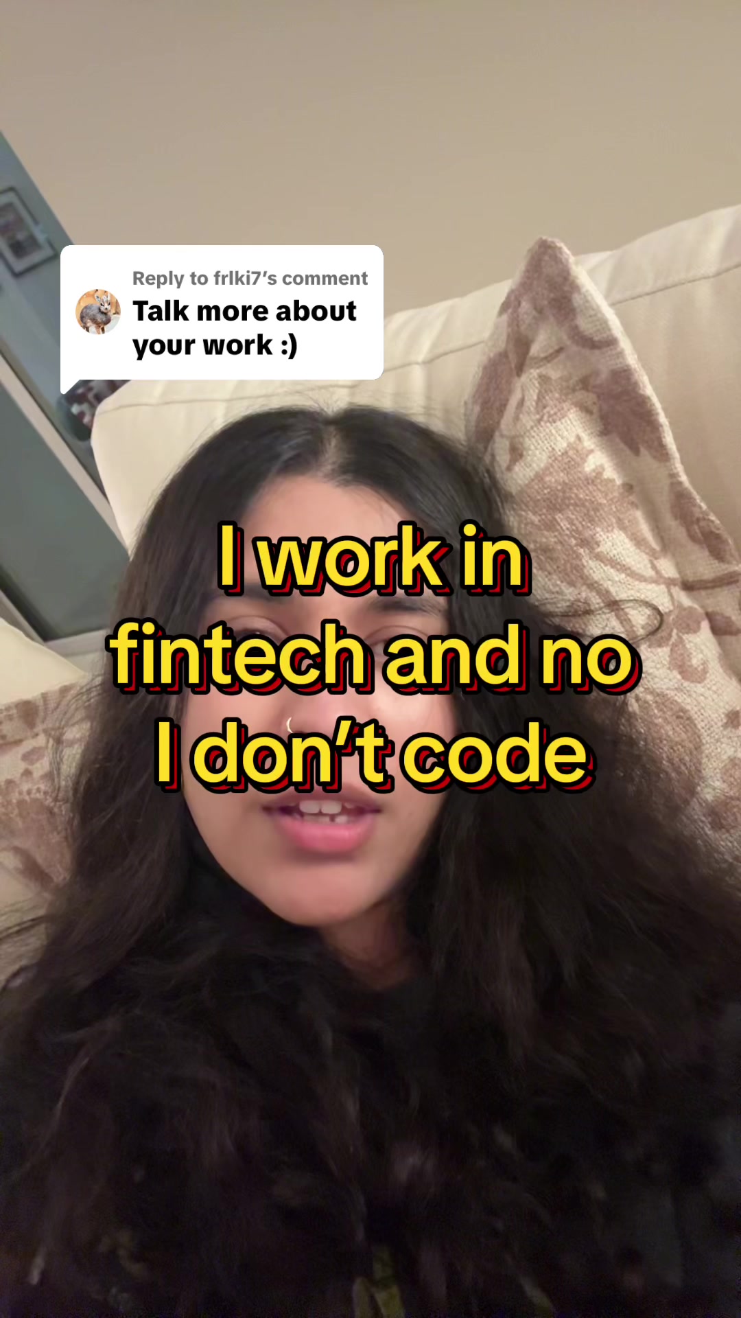 @deekshaincanada Replying to @frlki7  I work in fintech, but not coding  it’s wa…