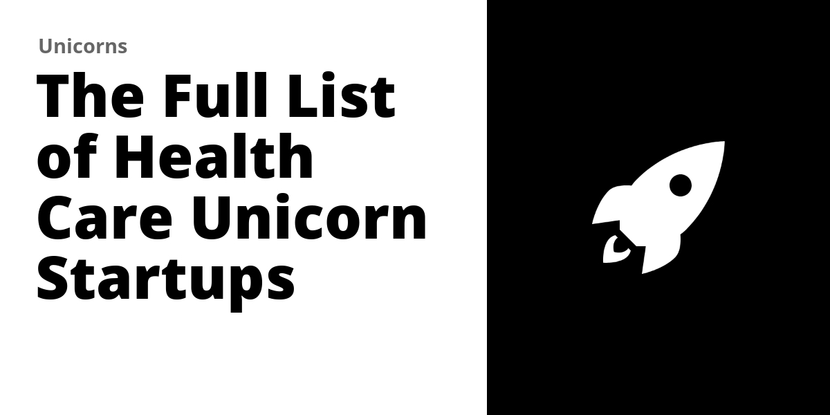 The Full List of 126 Health Care Unicorn Startups (2026)