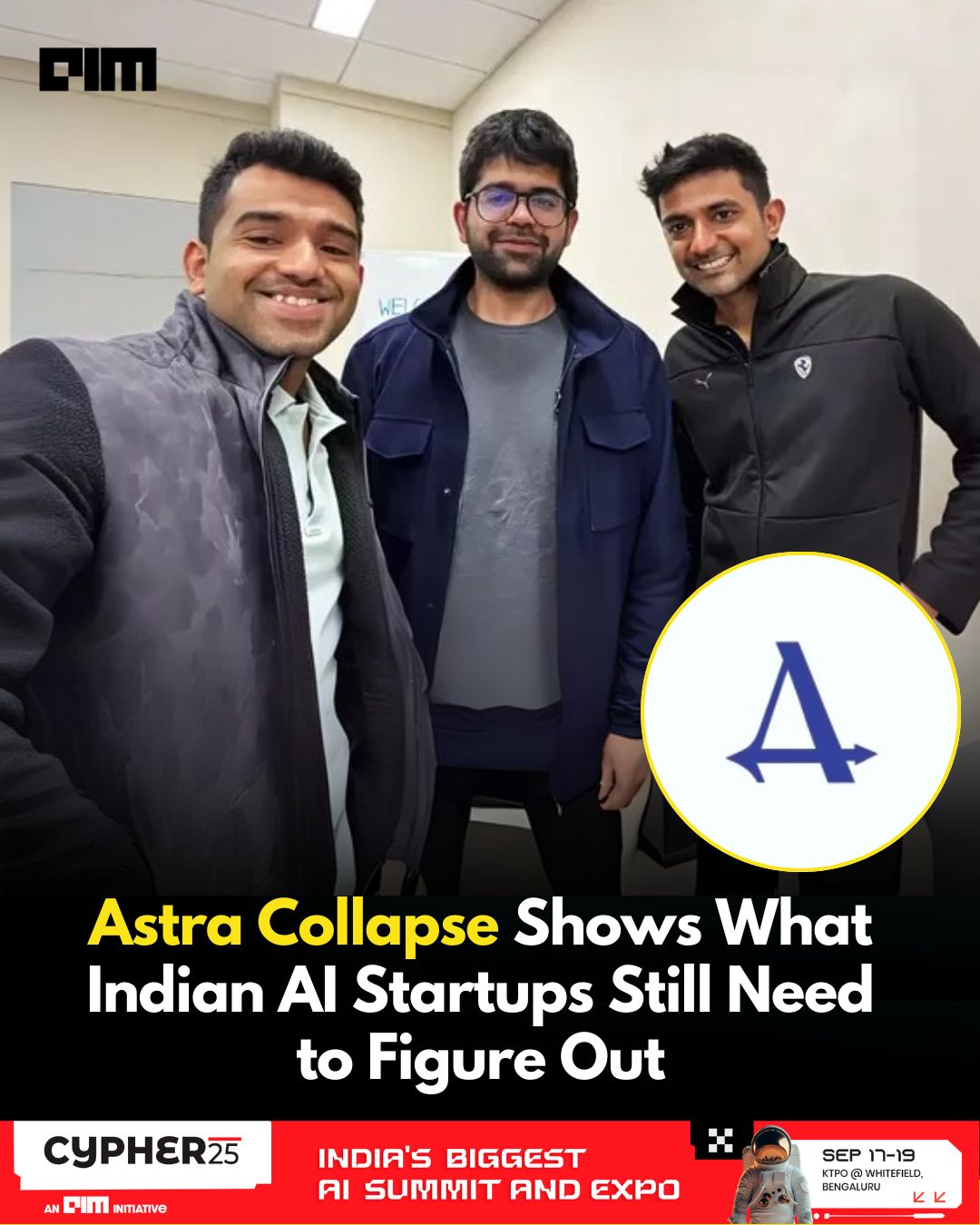 Astra AI startup shuts down, citing sales cycle and trust issues | AIM posted on the topic | LinkedIn
