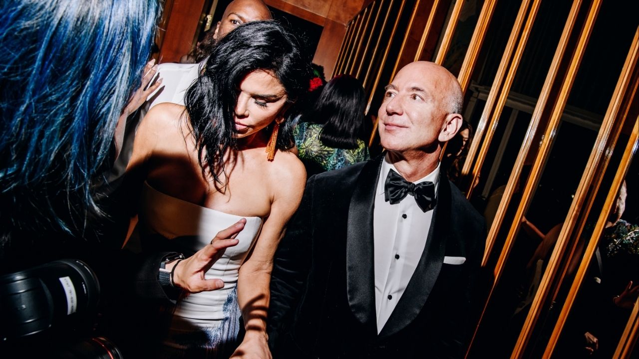 Jeff Bezos arrives with Lauren Sanchez at the Met Gala after party in New York on May 6, 2024. Bezos, the founder of Amazon and one of the world’s wealthiest people, is throwing his money and time into an artificial intelligence start-up that he will help manage as its co-chief executive. (Nina Westervelt/The New York Times)