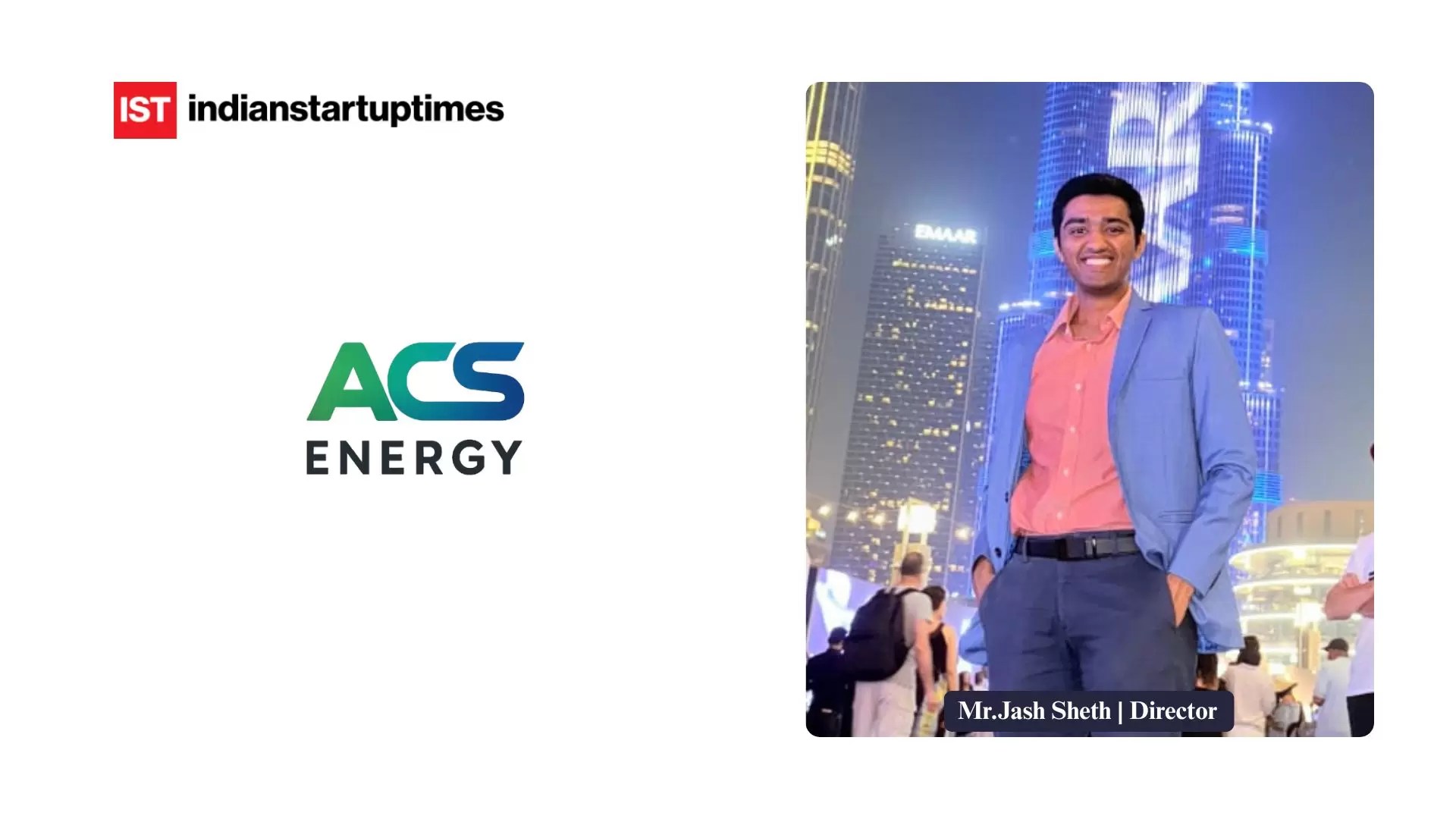 Solving India’s EV Charging Gap in High-Rises: The Vision Behind ACS Energy - Indian Startup Times
