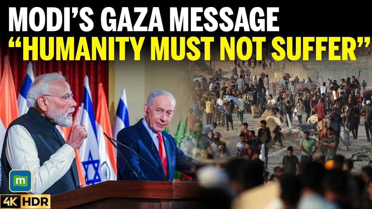 ‘Humanity Must Not Suffer’: PM Modi Backs Gaza Peace Plan With Netanyahu at His Side