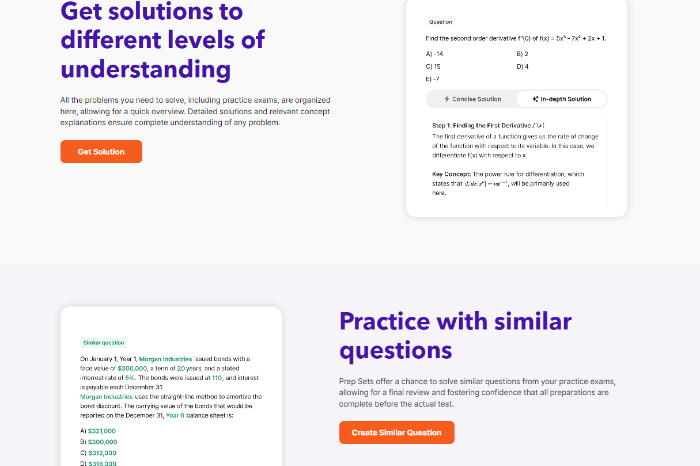 Prep.Pie's key features (Screenshot captured from Mathpresso website)
