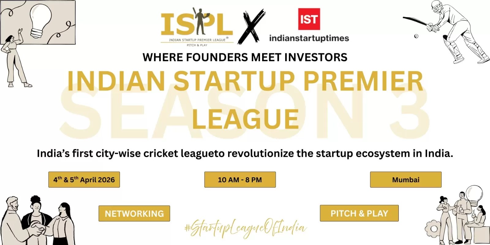 Where Founders Swap Suits for Jerseys: ISPL’s Pitch & Play Weekend Heads to Mumbai - Indian Startup Times