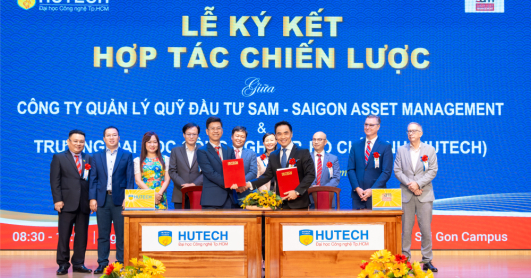 Educational and investment partnership: HUTECH and SAM build a startup ecosystem for students - HUTECH UNIVERSITY OF TECHNOLOGY