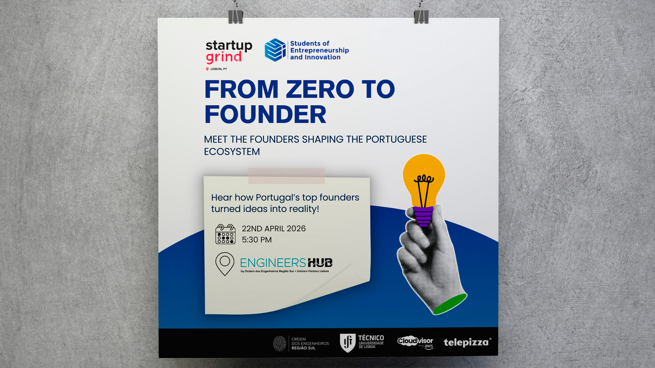 Event “From Zero to Founder”– SEntInnov and Startup Grind Lisbon