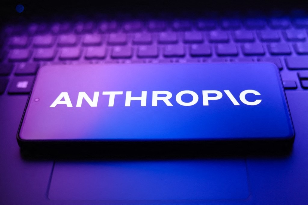 The Anthropic logo appears on a smartphone screen in this photo illustration in Ontario, Canada, on March 5, 2026.