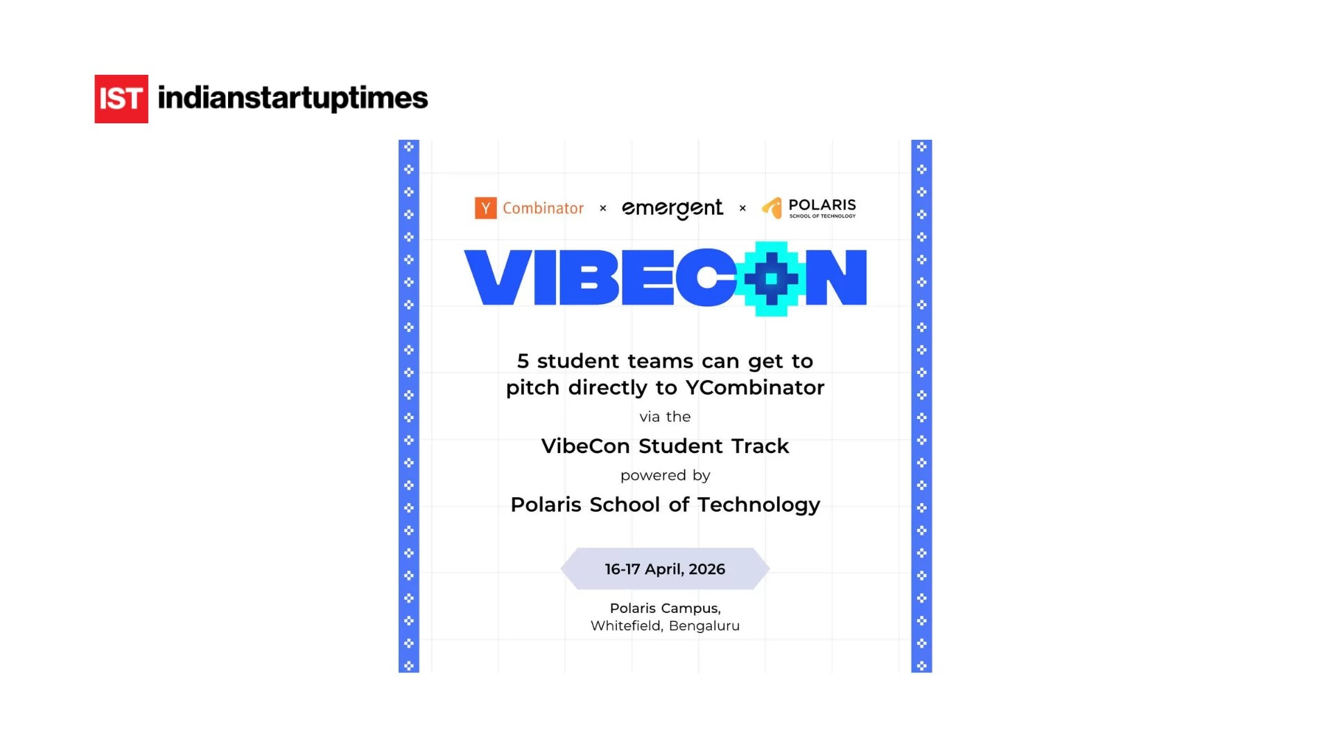 Y Combinator Partners with Polaris School of Technology and Emergent to Launch Student Startup Track in India - Indian Startup Times