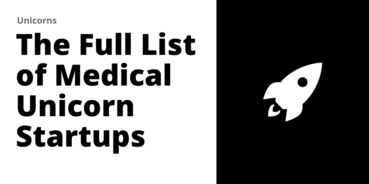 The Full List of 75 Medical Unicorn Startups (2026)