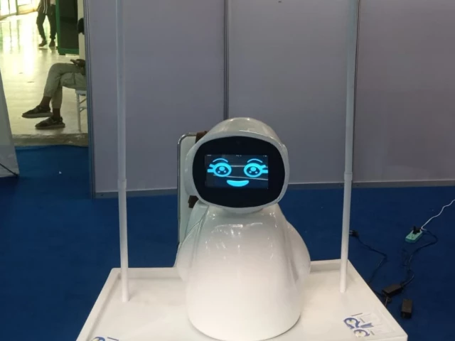 haprow a cute little robot helps the kids in learning photo author