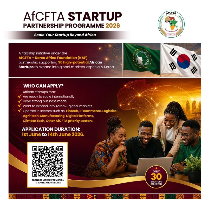 Call For Applications: AfCFTA Secretariat & Korea-Africa Foundation -