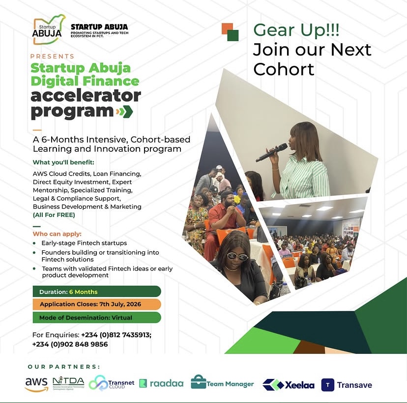 Call for Applications: Startup Abuja Digital Finance Accelerator Programme