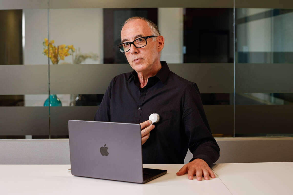Stephen Randall, chief executive officer of Medaica, is photographed at his Henderson office Th ...