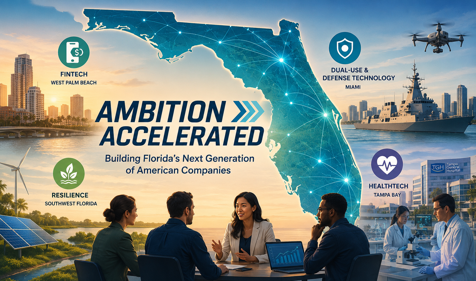 Ambition Accelerated applications now open to help startups scale in fintech, healthtech, defense and resilience - Refresh Miami