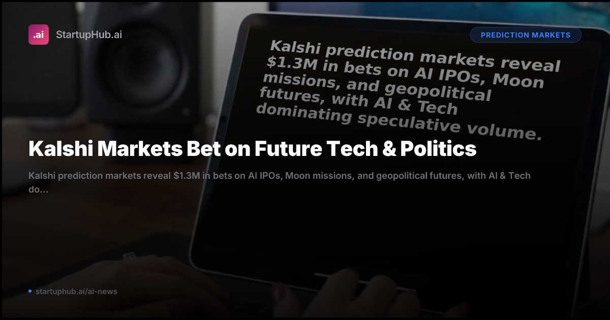 Kalshi Markets Bet on Future Tech & Politics