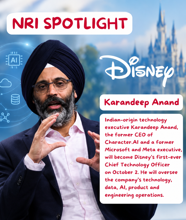 Indian-origin Karandeep Anand becomes Disney's first CTO NRI SPOTLIGHT