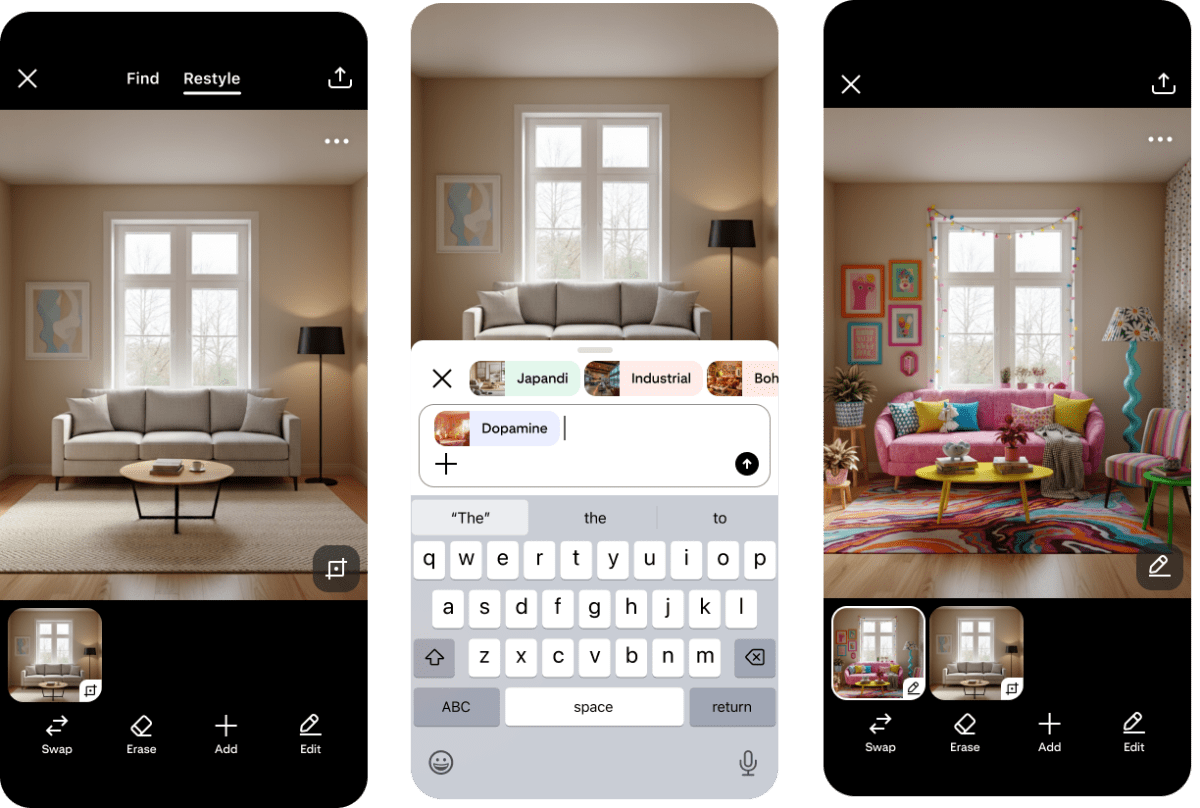 Pinterest teases a new 'Restyle' feature that lets you redesign your room with AI | TechCrunch