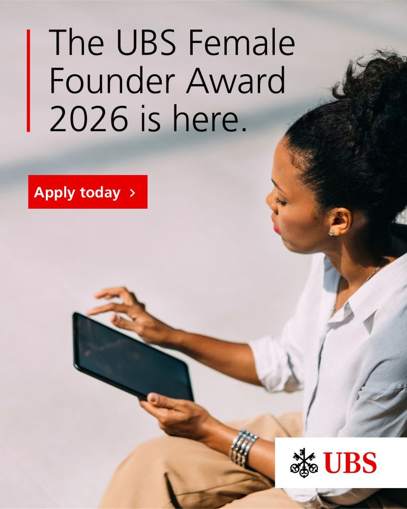 Call For Applications: UBS Female Founder Award 2026 | Win US$10,000 -