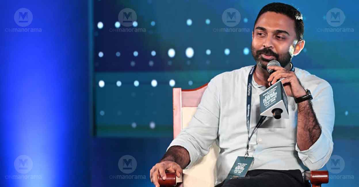 Aravind Mani, Co-Founder and CEO of River Mobility Pvt Ltd, at the Malayala Manorama Business Summit. Photo: Manorama